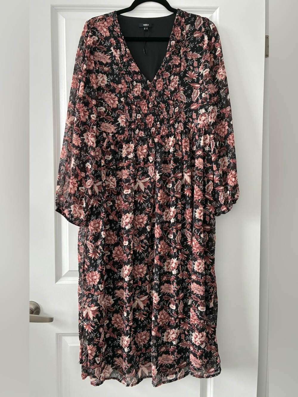 Mexx Size L Boho Floral Midi Length Dress